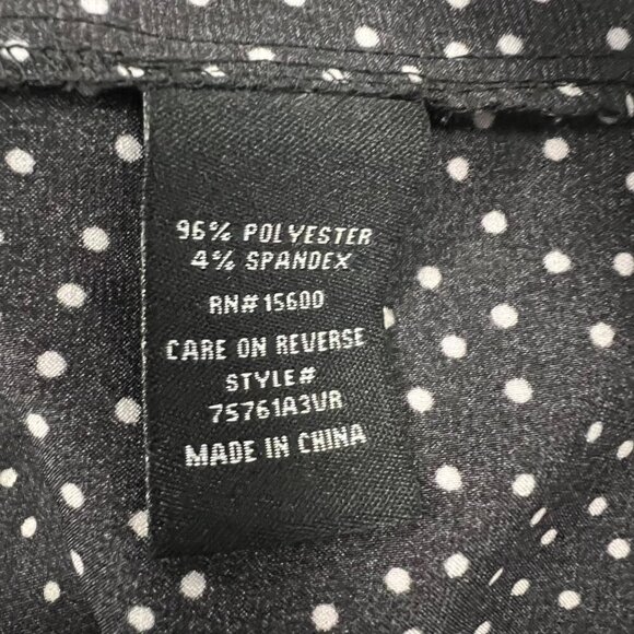 Violets & Roses Sleeveless Button Down Black/White Polka Dot Shift Dress 12 New - Picture 8 of 10